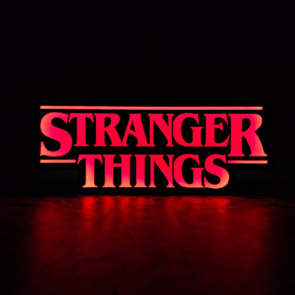 Stranger Things LED Lightbox Sign - 3D Printed Decor